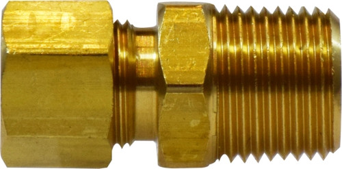 Midland Metal 18196 Adapter, 1/2 in Tube OD x 3/4 in Male NPTF, Brass