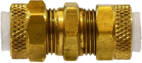 Midland Metal Poly-Flo 20243 Union, 5/16 in Tube OD x 5/16 in Tube OD, Brass
