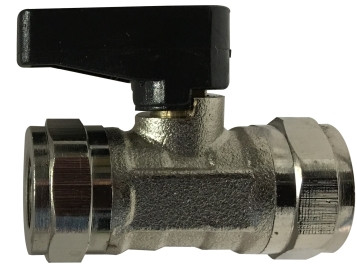 Midland Metal 46650 Straight Mini Ball Valve, 1/8 in Nominal, FIP x FIP, 250 psi Pressure, Brass Body