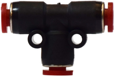 Midland Metal 20611 Union Tee, 6 mm Push-In Tube x 6 mm Push-In Tube x 6 mm Push-In Tube, Composite