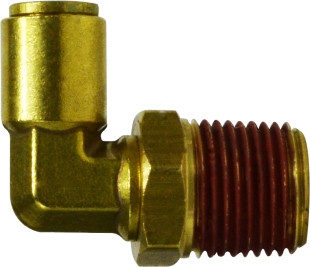 Midland Metal 690608S 90 deg Swivel Elbow, 3/8 in Tube OD x 1/2 in Male NPTF, Brass