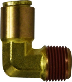 Midland Metal 695322 90 deg Elbow, 5/32 in Tube OD x 1/8 in Male NPTF, Brass