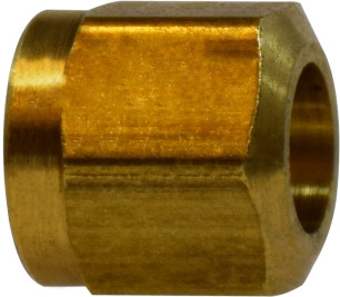 Midland Metal 38011 Nut, 3/8 in Tube OD, Brass