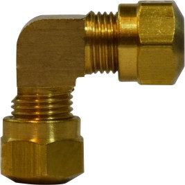 Midland Metal 38055 90 deg Elbow, 5/8 in Tube OD x 5/8 in Tube OD, Brass