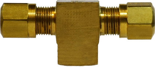 Midland Metal 38144 Branch Tee, 3/8 in Tube OD x 3/8 in Tube OD x 1/4 in FIP, Brass