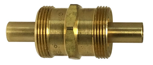Midland Metal 39318 Air Brake Hose Union, 3/8 in Hose Barbed x 3/8 in Hose Barbed, Brass