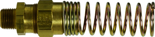 Midland Metal 38345 Adapter with Spring, 1/2 in Hose x 3/8 in MPT, Brass