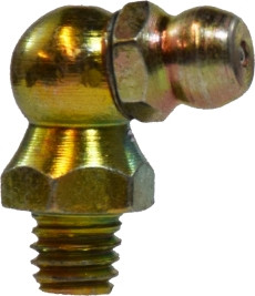 Midland Metal 36172 90 deg Ball Check, 90 deg, M6 x 1 Thread, Metric Thread, 9 mm Hex, Steel, 17 mm OAL