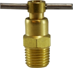 Midland Metal 46081 Drain Cock, 1/4 in Nominal Pipe, MIP, Brass Body