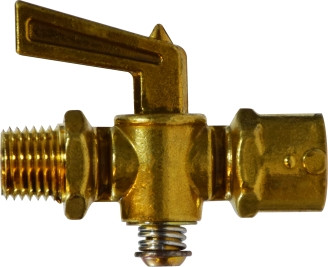 Midland Metal 46160 Shut-Off Cock, 1/8 in Nominal, MIP x FIP, Forged Brass Body