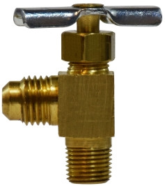 Flare x Male Pipe 5/16X1/8 M FL X M 90 NEEDLE VLV - 46038