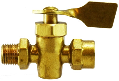Midland Metal 46406M Solid Bottom Fuel Valve, 1/4 x 1/4 in Nominal, MPT x MPT, 30 psi Pressure