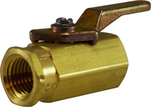 Midland Metal 46922A Miniature Ball Valve, 1/4 in Nominal, FIP x FIP, 1000 psig Pressure, Brass Body