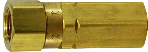 Midland Metal 46513 High Pressure Check Valve, 1/4 in Nominal, FIP x FIP, Brass Body, Domestic