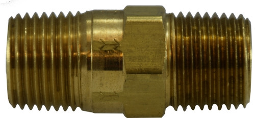Midland Metal 46572 Check Valve, 3/8 in Nominal, MPT x MPT, Brass Body, Domestic
