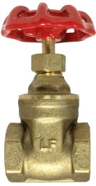 Midland Metal 940131LF Gate Valve, 3/8 in Nominal, FIPT, 200 psi WOG Pressure, 32 to 320 deg F