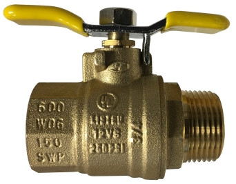 Midland Metal 948172T Ball Valve, 1/2 in Nominal, MPT x FPT, 600 psi WOG Pressure, -20 to 300 deg F