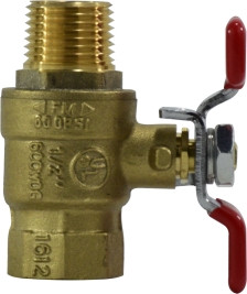 Midland Metal 948173T Ball Valve, 3/4 in Nominal, MPT x FPT, 600 psi WOG Pressure, -20 to 300 deg F