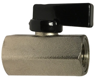 Midland Metal 46934 Mini Ball Valve, 1/8 in Nominal, FNPT x FNPT, 450 psi Pressure, 32 to 176 deg F