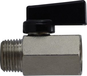 Midland Metal 46930 Male x Female Flag Handle, Mini Ball Valve, 1/8 Economy Mxf Chrome Plate Mini Vlv, Valves