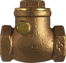 Midland Metal 940360 Swing Check Valve, 4 in Nominal, FPT, C85700 Brass Body, Import