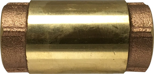 Midland Metal 944430 In-Line Lift Check Valve, 1/2 in Nominal, FNPT, Forged Brass Body, Import