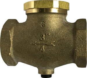 Midland Metal 947141 In-Line Check Valve, 1/4 in Nominal, FIP x FIP, Cast Bronze Body, Import