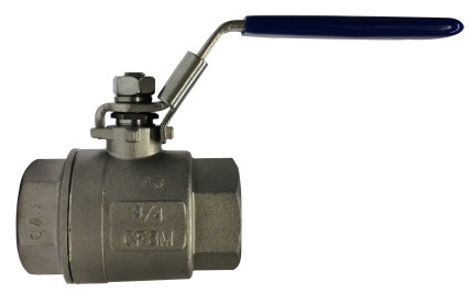 Midland Metal 949161 2-Piece Ball Valve, 1/4 in Nominal, FIP, 1000 psi WOG Pressure, -60 to 450 deg F