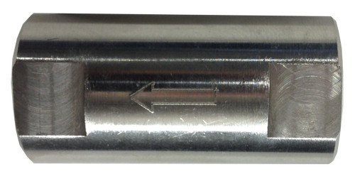 Midland Metal 949452 1-Piece Spring Check Valve, 3/8 in Nominal, FNPT x FNPT, 316 Stainless Steel Body
