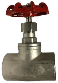 Midland Metal 949308 Globe Valve, 2 in Nominal, Threaded, 200 psi Pressure, 316 Stainless Steel Body