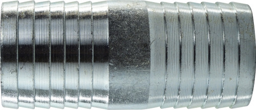 Midland Metal 973905 Coupling, 2 in Hose Barbed x 2 in Hose Barbed, Steel, Galvanized