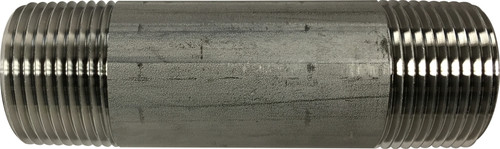 Midland Metal 48108 Welded Pipe Nipple, 1 in MPT x 1 in MPT, 5-1/2 in L, Stainless Steel, SCH 40 Schedule