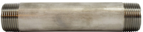 Midland Metal 48109 Welded Pipe Nipple, 1 in MPT x 1 in MPT, 6 in L, Stainless Steel, SCH 40 Schedule