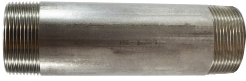 Midland Metal 48148 Welded Pipe Nipple, 1-1/2 in MPT x 1-1/2 in MPT, 5-1/2 in L, Stainless Steel