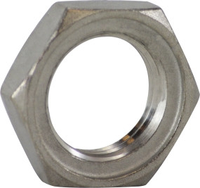 Midland Metal 63703 Hex Locknut, 1/2 in Nominal, Stainless Steel