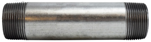 Midland Metal 56132 Welded Pipe Nipple, 1-1/4 in MPT x 1-1/4 in MPT, 9 in L, Steel, Galvanized, SCH 40 Schedule