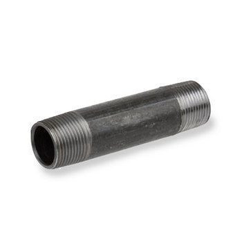 Midland Metal 57305 Welded Pipe Nipple, 6 in MPT x 6 in MPT, 10 in L, Steel, Black, SCH 40 Schedule, 150 lb