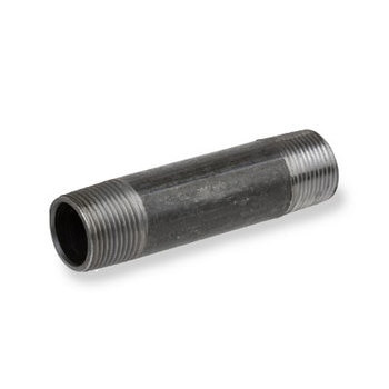 Midland Metal 57328 Welded Pipe Nipple, 8 in MPT x 8 in MPT, 6 in L, Steel, Black, SCH 40 Schedule, 150 lb