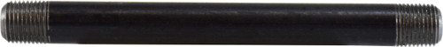 Midland Metal 59006SMLS Seamless Pipe Nipple, 1/8 in MPT x 1/8 in MPT, 3-1/2 in L, Steel, Black, 300 lb