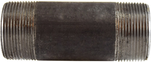 Midland Metal 59151SMLS Seamless Pipe Nipple, 1-1/2 in MPT x 1-1/2 in MPT, 8 in L, Steel, Black, SCH 80 Schedule