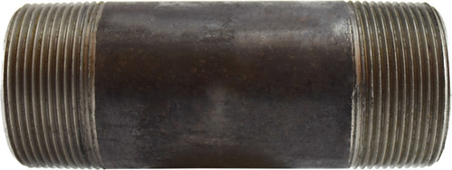 Midland Metal 59182SMLS Seamless Pipe Nipple, 2-1/2 in MPT x 2-1/2 in MPT, 3-1/2 in L, Steel, Black, 300 lb