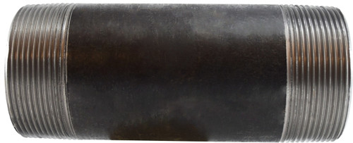 Midland Metal 59203SMLS Seamless Pipe Nipple, 3 in MPT x 3 in MPT, 4 in L, Steel, Black, SCH 80 Schedule, 300 lb