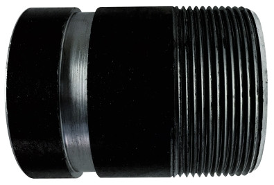 Midland Metal 59222TV Seamless Pipe Nipple, 4 in Threaded x 4 in Grooved, 3 in L, Steel, Black, SCH 80 Schedule