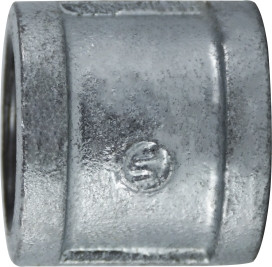 Midland Metal 64415 Coupling, 1 in FPT x 1 in FPT, Iron, Galvanized, 150 lb