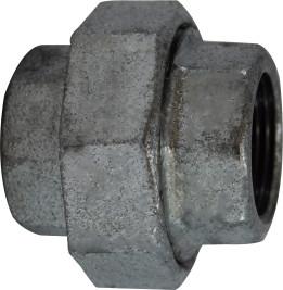 Midland Metal 64607 Union, 1-1/2 in FPT x 1-1/2 in FPT, Iron, Galvanized, 150 lb