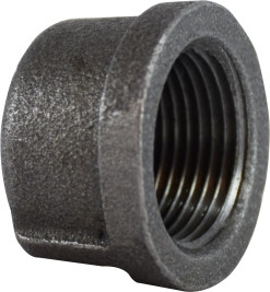 Midland Metal 65480 Cap, 3 in FPT, Iron, Black, 150 lb