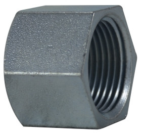 Midland Metal 66476 Hex Cap, 1-1/4 in FNPT, Steel, Zinc-Plated, 150 lb