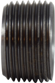 Midland Metal 67700 Reducer Face Bushing, 1/4 in MPT x 1/8 in FPT, Steel, Black