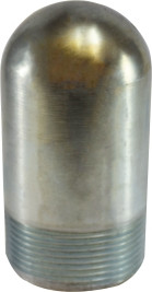 Midland Metal 90011 Bull Plug, 4 in MPT, Steel, Zinc-Plated, SCH 80/XH Schedule