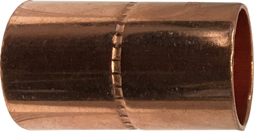 Midland Metal 77202 Couplings with Stops, Copper Sweat Fittings, 1/4 Cplg(Socket) C x C W\Stop, Nipples and Fittings